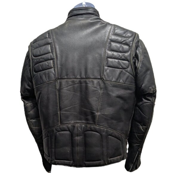 SOLDHein Gericke VTG AMF Harley Davidson Leather Cafe Racer Jacket 40 Thrashed - Picture 8 of 16